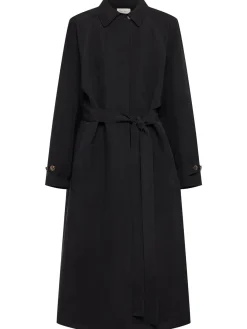 Cappotto lungo Ryo in seta con cintura