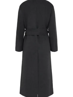 Cappotto lungo Veronique in misto lana / cintura