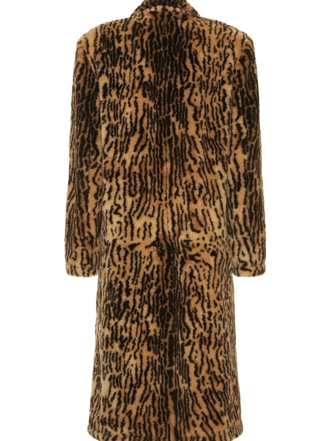 Cappotto midi in pelliccia sintetica leopard