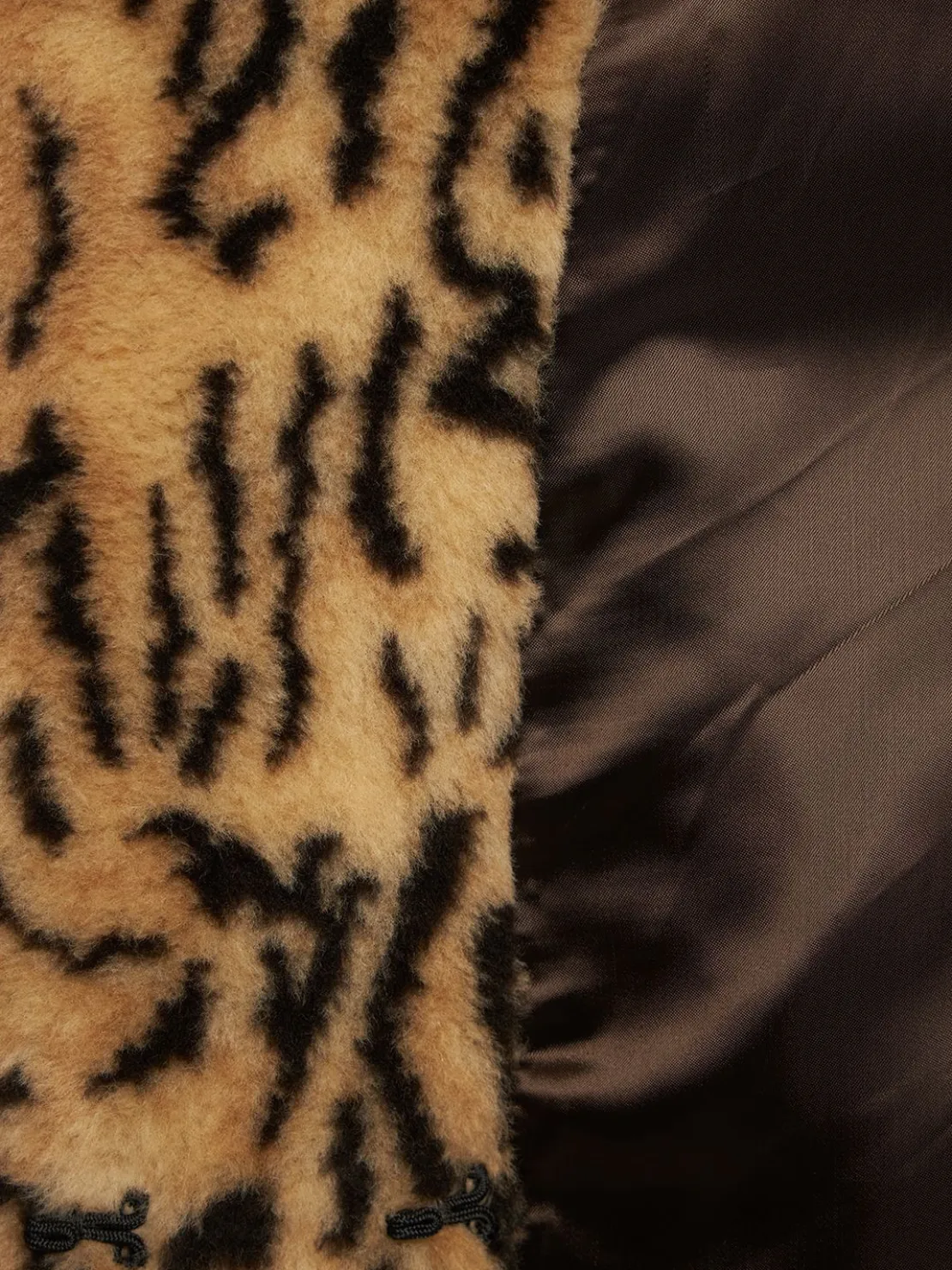 Cappotto midi in pelliccia sintetica leopard