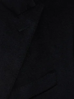 Cappotto monopetto in cashmere / revers a lancia
