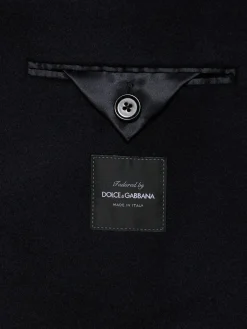 Cappotto monopetto in cashmere / revers a lancia
