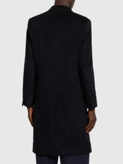 Cappotto monopetto in cashmere / revers a lancia