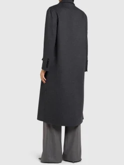 Cappotto monopetto in misto lana