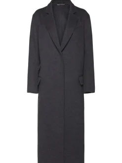 Cappotto monopetto in misto lana