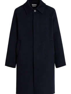 Cappotto monopetto in misto lana
