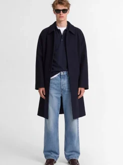 Cappotto monopetto in misto lana