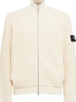 Cardigan in cotone punto popcorn