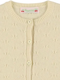 Cardigan in maglia di alpaca e lana