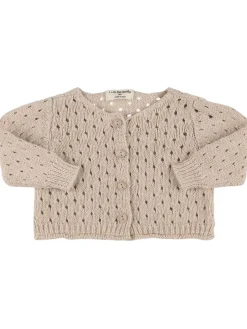Cardigan in maglia di cotone e lino