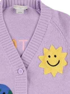 Cardigan in maglia di cotone e lana