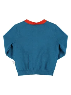 Cardigan in maglia di cotone e lana