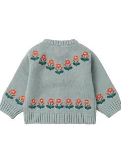 Cardigan in maglia di lana e cotone