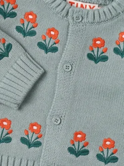 Cardigan in maglia di lana e cotone