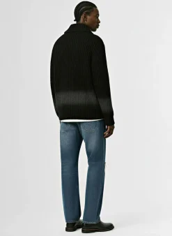 Cardigan in maglia di lana tinta in capo