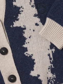 Cardigan in maglia di misto lana stampata