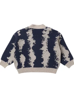Cardigan in maglia di misto lana stampata