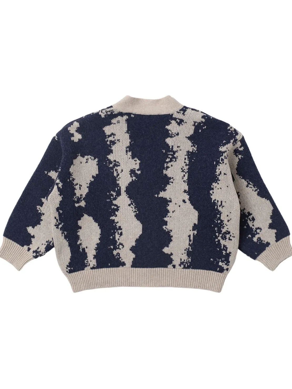 Cardigan in maglia di misto lana stampata