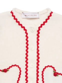 Cardigan in maglia di misto lana