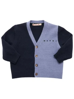 Cardigan in maglia di misto lana