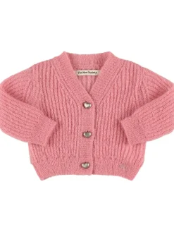 Cardigan in maglia di misto mohair