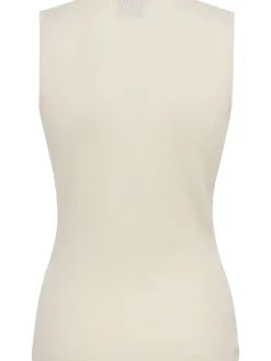 Cashmere & silk knit tank top