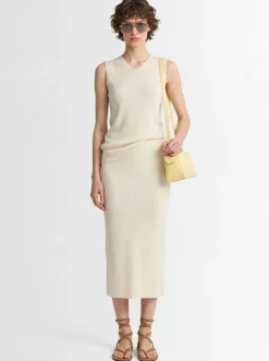 Cashmere & silk knit tank top
