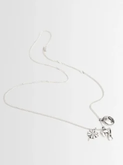 Casino silver necklace