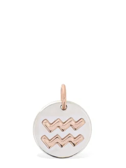 Charm Aquarius in oro rosa 9kt e argento