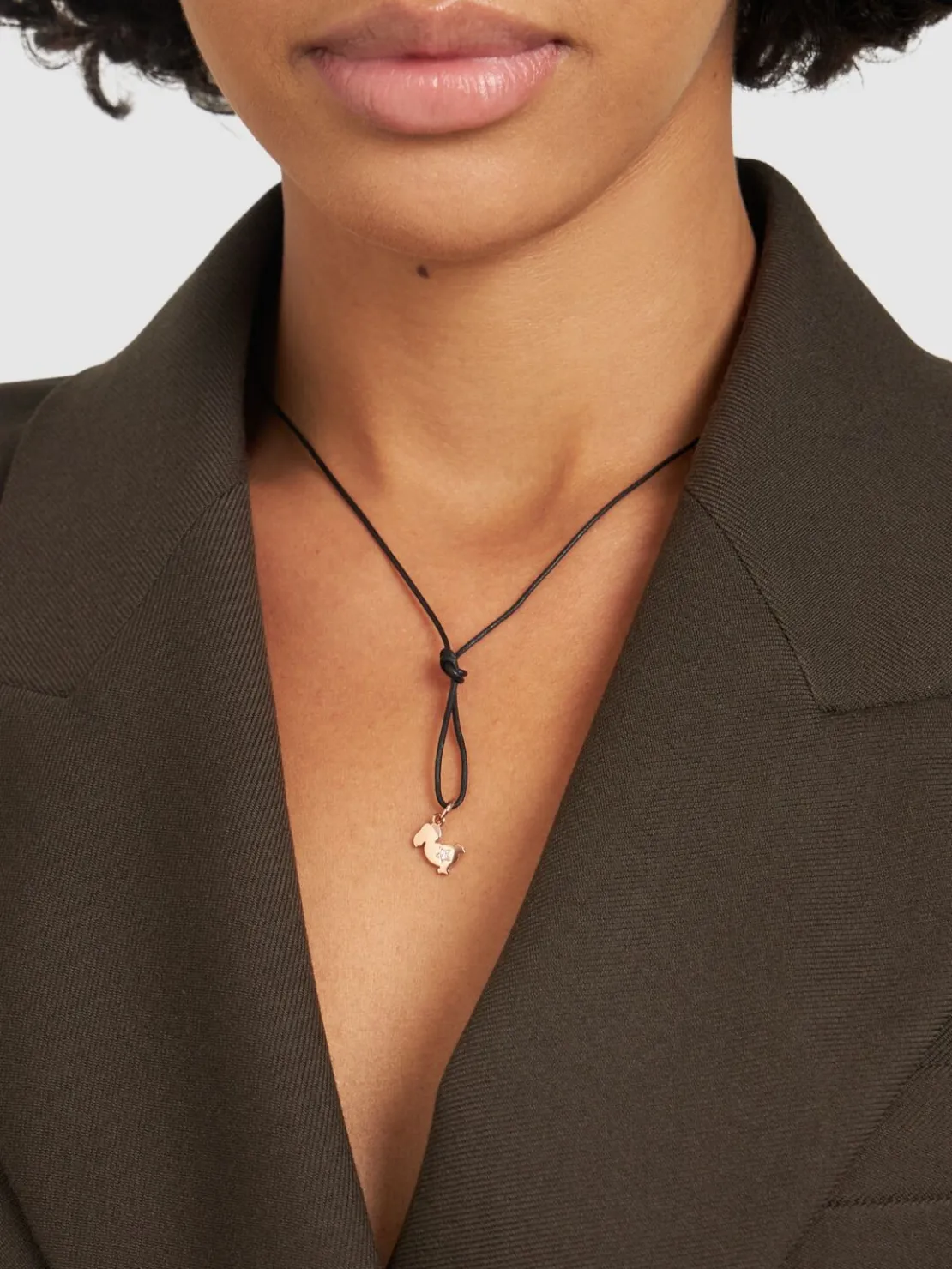 Charm Junior in oro rosa 9kt con diamanti