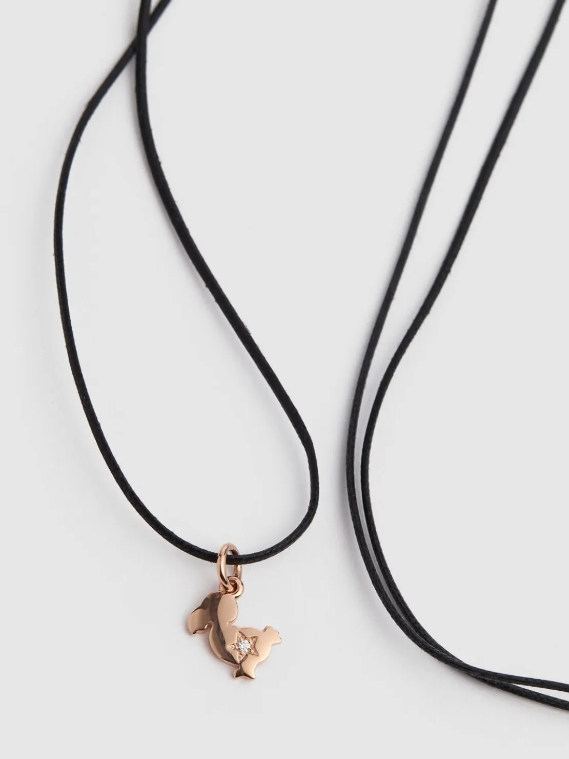 Charm Junior in oro rosa 9kt con diamanti