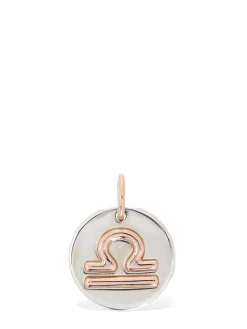 Charm Libra in oro rosa 9kt e argento