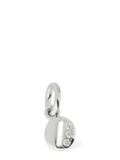 Charm O in oro bianco 18kt con diamanti