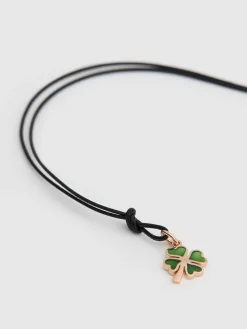 Charm quadrifoglio in oro rosa Rondelle 9kt