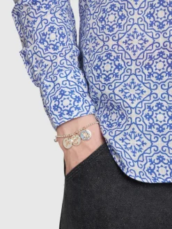 Charm Taurus in argento e oro rosa 9kt