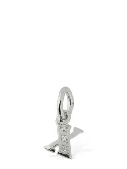 Charm X in oro bianco 18kt con diamanti