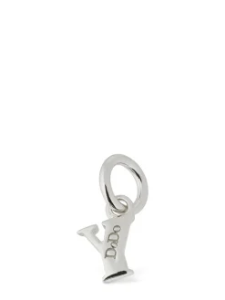 Charm Y in oro bianco 18kt con diamanti
