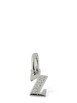 Charm Z in oro bianco 18kt con diamanti