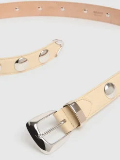 Cintura Benny in pelle borchiata 3cm
