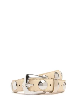 Cintura Benny in pelle borchiata 3cm