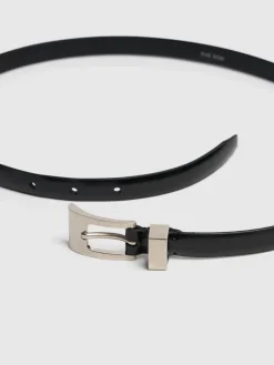 Cintura Downtown in pelle lucida