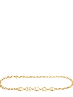 Cintura in ottone con logo