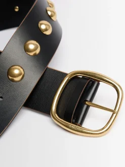 Cintura Midnight in pelle con fibbia