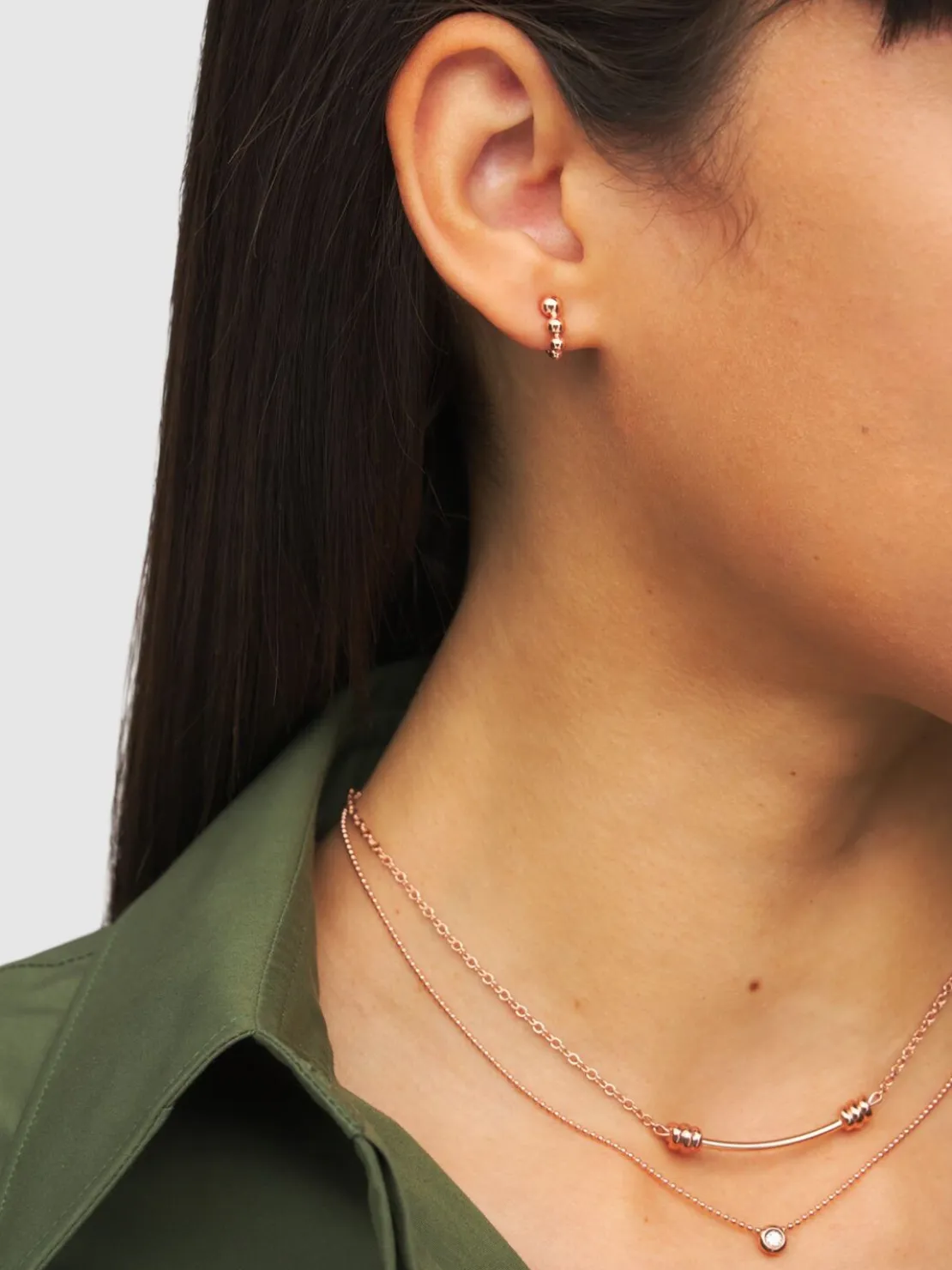 Collana lunga Nodo in oro rosa 9kt