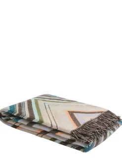 Coperta con frange Chevron