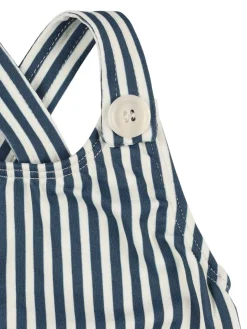 Costume intero in misto poly a righe
