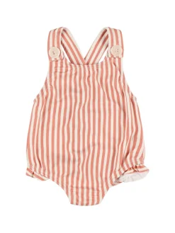 Costume intero in misto poly a righe