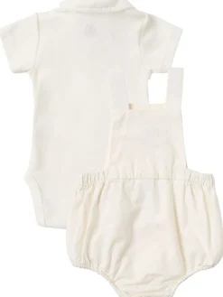 Cotton blend bodysuit & overalls