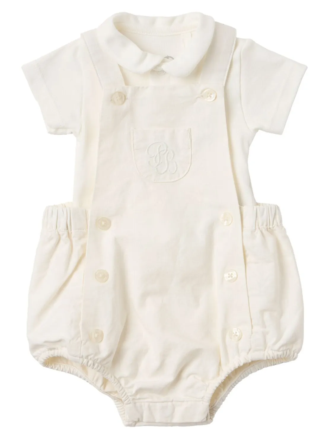 Cotton blend bodysuit & overalls