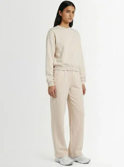 Cotton blend classic straight leg pants
